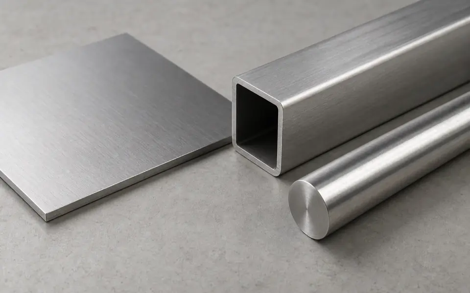 304 stainless steel brushed sheet square tube and round bar