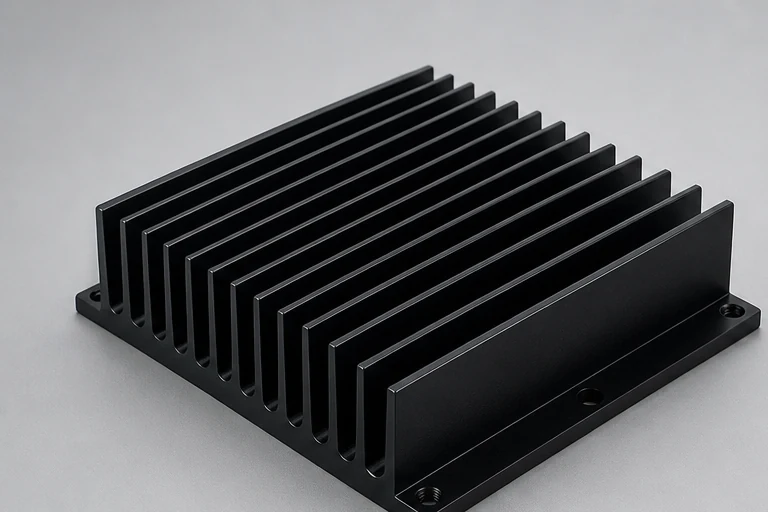 Audio amplifier aluminum heat sink