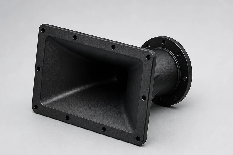 Injection molded speaker horn and waveguide