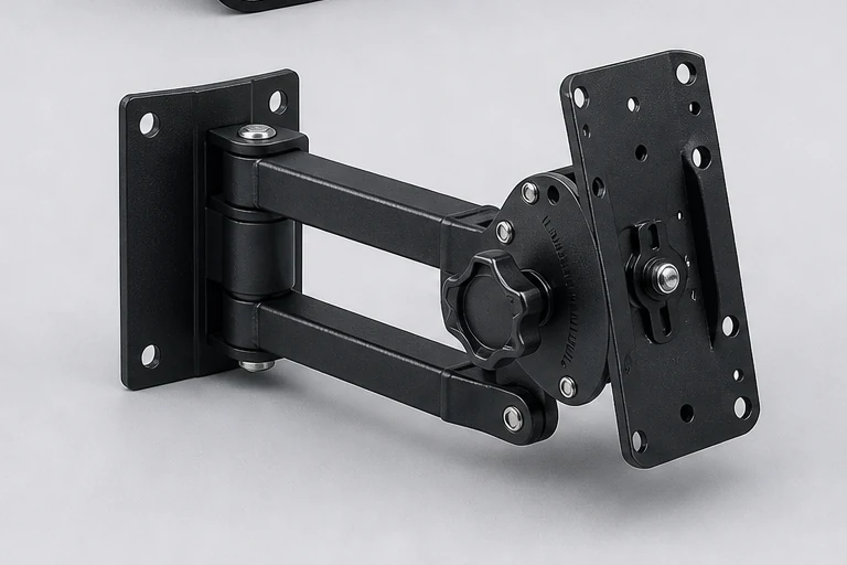 Adjustable tilt and swivel wall mount bracket for a professional loudspeaker