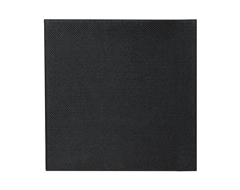 Black round-hole perforated grille for a professional installation loudspeaker